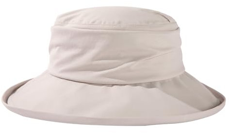 Comhats Regenhut Damen wasserdichte Wandern Sonnenhut Safari Sonnenhut Damen Mütze mit Breite Krempe UPF 50+ Beige Groß