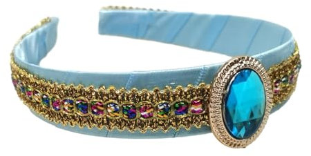 MZRAN Bandeaux de princesse arabe pour filles avec grand bandeau en cristal