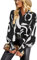 HUXRAKV Blouses for Women Dressy Casual Long Sleeve Button Down Shirts Floral Printed Fall Blouses with Lantern Sleeve Tops,WD15 Black 2,L