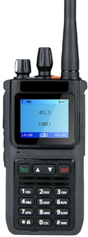 Junterone Neues Digitales Walkie-Talkie DP999 DMR, AES256-Verschlüsselung, IP67-Wasserdicht, 10 W Hochleistungs-Grenzübergang, Typ-C-EU-Stecker