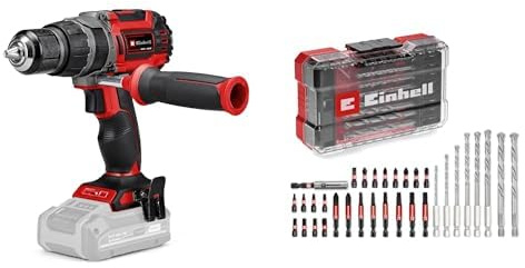 Einhell Profesional Taladro percutor con batería TP-CD 18/60 Li-i BL-Solo Power X-Change (18V, motor sin escobillas, 60 Nm, nº de impactos 32.000 rpm,) +Einhell M-CASE de 33P
