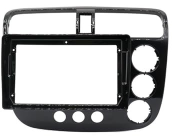 Compatible con Honda Civic 2001-2006 Radio de Coche Manual de 9 Pulgadas Reproductor MP5 Android Marco de Panel Unidad Principal 2 DIN Fascia Estéreo Cubierta de Tablero Embellecedor(Right Hand)