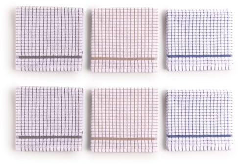 BOSKIMO Paños de Cocina Algodón Premium – Pack de 6 Trapos de Cocina Microfibra y Rizo, Trapos Cocina Algodón Absorbentes, Paños de Limpieza – Fabricado en Portugal