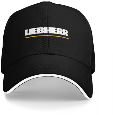 EAEQKOUC Baseballmütze Weiß Gelb Liebherr Buchstaben Sport Für Herren Erwachsene Männlich Strand Golf Hut Schirmmütze Geschenk