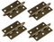4PCS 2.5″ Bronze Folding Butt Hinges, Sturdy Iron Cabinet Door Hinges for Kitchen Cupboard, Furniture, Wardrobe & Office