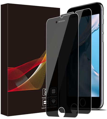 REROXE 2 Stück Schutzfolie für Panzerglas für iPhone 6/6s/7/8/SE 2020 Sichtschutz, HD-Klar Anti-Bläschen Anti-Spy Privacy iPhone 8 Sichtschutzfolie, 2,5D Rundkante iPhone SE 2020 Blickschutzfolie