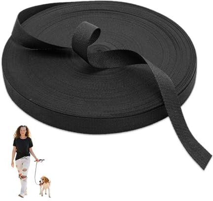GIDWRIY Gurtband 10 mm X 10 m,Nylonband,Gewebeband Schwarz,Gewebeklebeband,Textilklebeband für Stoff,Spannband,Spanngurte,Zurrgurt,Gurte für Materialtransport,Taschengurt für DIY Hundehalsband