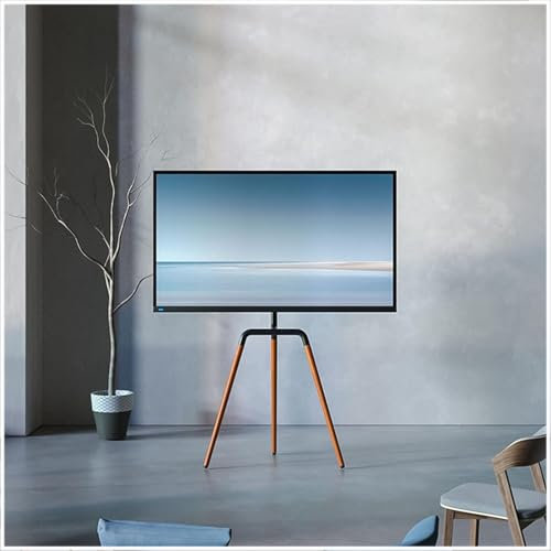 GUODDM Tripod TV Bracket - Tripod Easel TV Stand for 32-65 Inch LED LCD Screen Flat Curved Screen, Height Adjustable Studio TV Display Stand, for Bedroom, Living Room, Corner, Up To 40kg