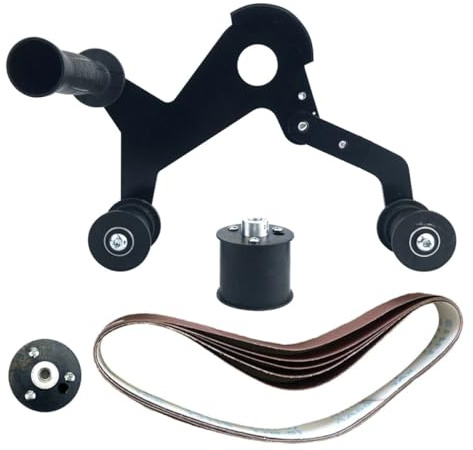 FONDOTIN Ponceuse à Bande Mini Portative Multifonction 360° pour Tubes en Inox sans Fil Résistance Élevée Kit Polissage Professionnel Outils de Miroir