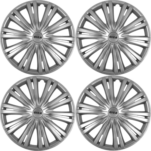16 Inch Wheel Trims Giga Silver Covers Hub Caps, Set of 4 Fits Dacia Duster Sandero