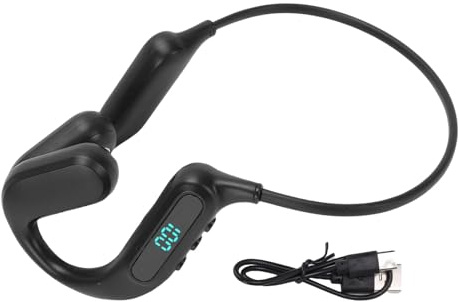 KELFEEAO 6.0 Air Conduction Earbuds Bluetooth, Neckband Headset Wireless Headphones LED Power Display Wireless Earphones for Running Cycling