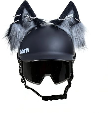 Helm-Accessoires Ohren Katze Tiger Lux Frosch, Ski-Ohren geeignet für Skihelm, Motorradhelm, Fahrradhelm und vieles mehr