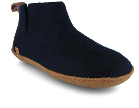 WoolFit Yeti Hausschuhe Damen & Herren – Handgefilzte Filzboots aus 100% Wolle mit Fußbett & rutschhemmender Gummisohle, Gr. 35-48
