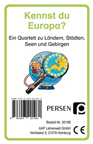 Persen Verlag i.d. AAP Kennst du Europa?: EIN Quartett zu Ländern, Städten, Seen und Gebirgen (2. bis 4. Klasse)