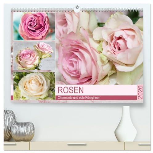Rosen. Charmante und edle Königinnen (hochwertiger Premium Wandkalender 2026 DIN A2 quer), Kunstdruck in Hochglanz: Elegante und zauberhafte Rosen für Romantiker (CALVENDO Natur)