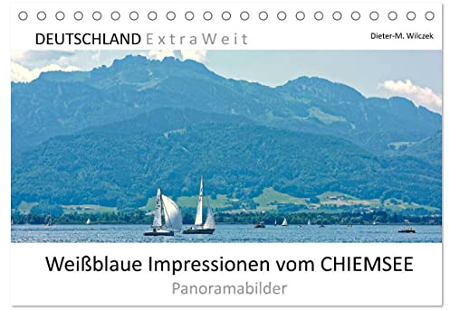 Weißblaue Impressionen vom Chiemsee (Tischkalender 2026 DIN A5 quer), CALVENDO Monatskalender: So empfängt Bayerns größter See seine Besucher: ... zu jeder Jahreszeit (CALVENDO Natur)