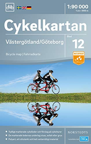 Cykelkartan Norstedts Radwanderkarte Västergötland/Göteborg