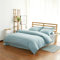 Bettwäsche-Set 4 teilig Lightweight Mikrofaser Weich Bettbezüge Betttuch Kissenbezug Einzelbett (Hellblau, 150x200cm)