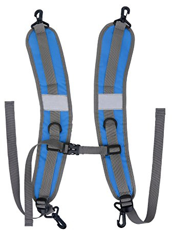 Rucksack Schultergurt, Verstellbare Riemen Tragegurt Schultergurt Schulterpolste Gepolsterte Taschengurte Ersatzteile Zubehör (Blau)