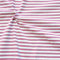 STOFFKONTOR Baumwoll Stretch Jersey Stoff Classic Ringel 2 - Meterware, alt-rosa Weiss - Öko-Tex Standard - zum Nähen von Kleidern, Röcken, Shirts, Dekoration, UVM.