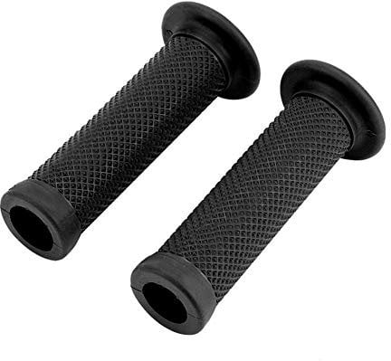 KSTE 2Pcs 22mm Universal Vintage Motorcycle Handlebar Grips Star Decor Handle Bar Ends(Black)
