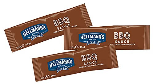 Hellmann's salsa Barbacoa Sin Gluten - caja con 198 Monoporciones de 10 ml