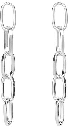 Link Chain Drop Earrings Minimalist paperclip Chain Dangle Earrings for Women Girls Gold Silver