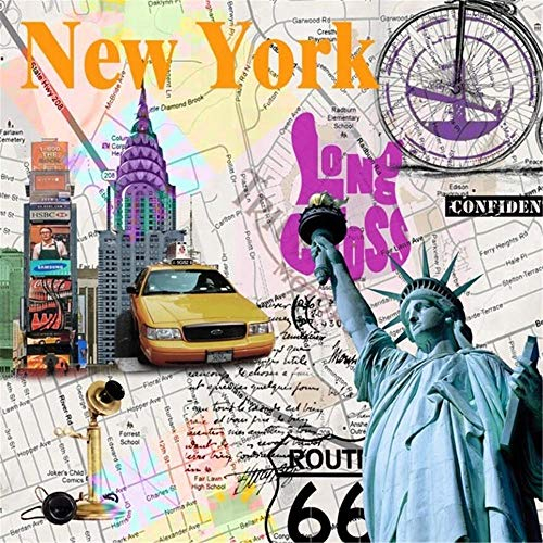 Yingxin34 Puzzle 1500 Teile,Impossible Puzzle,Geschicklichkeitsspiel für die Ganze Familie, New Yorker Architektur Farbenfrohes Legespiel,Puzzle anspruchsvoll, Erwachsenenpuzzle ab 14 Jahren