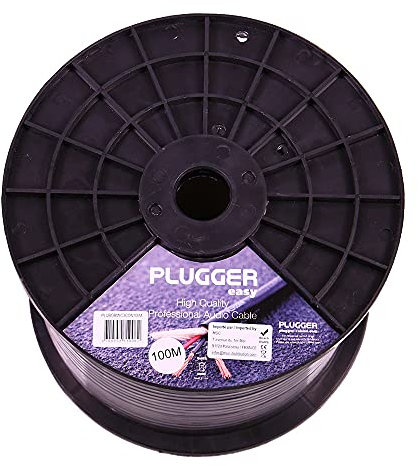Plugger Câble audio pour microphone Section 2x 0.25mm + 1x 0.75mm Bobine câble micro Longueur 100 mètres. Gamme Easy pour les professionnels de l'audio. Pour connecteurs XLR. Fourni sans connecteur.
