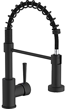 Lenz Küchenarmatur NOVA in schwarz-matt – Armatur mit schwenkbarer Halterung – Anti-Fingerabdruck Oberfläche & nickelfrei – 46070951