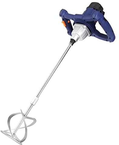 MAXPRO 1250W Mezcladora de mortero eléctrica, batidora amasadora cemento portátil de hormigón para mortero, 6 velocidades ajustables
