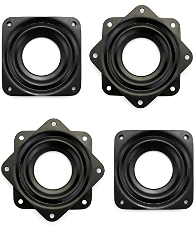 QWORK 4 Stück Drehteller Kugellager, 3 / 72mm, 360 Grad Drehteller für Regalaufsteller, Möbel, TV-Schränke, Küchenregale
