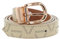 VALENTINO Liuto Logo Belt W120 Ecru/Multi/Oro - kürzbar