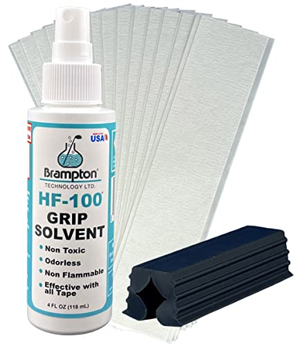 Brampton Complete Golf Grip Kit for Golf Club Regripping (2x10 Golf Grip Tape Strips) - Makes Golf Grip Repair Safe and Easy - Non-Toxic, Non-Flammable, and Odorless Golf Grip Solvent