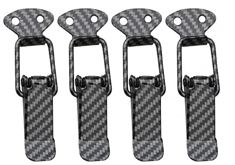 MiOYOOW 4 pezzi chiusura rapida a gancio clip portatile robusta cappa per camion in acciaio inox per camera auto