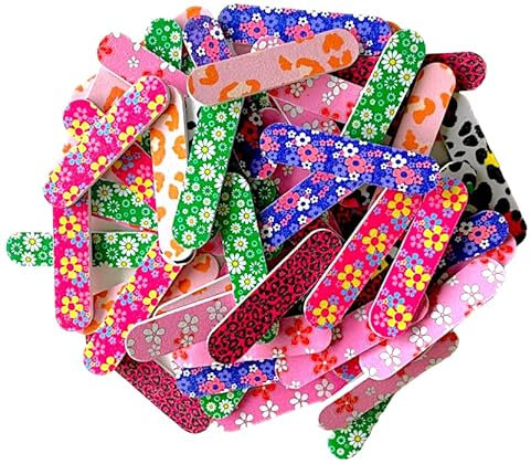 Mini Nail File Double Sided Emery Boards Nail File for Shaping Artificial and Natural Nails at Home or Professional Salon. Medium Grit is Durable and Ideal for DIY Manicures and Pedicures (10 Pcs)