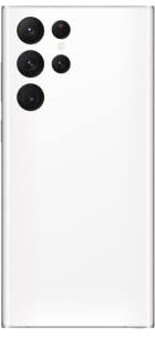 Phonmatic Rear Glass Battery Cover Case Cover for Samsung Galaxy S22 Ultra Logo and Adhesive Included Back Cover Rear Glass Door Frame Replacement Kit (White)