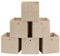 SONGMICS Storage Boxes, Set of 6 Non-Woven Fabric Boxes with Handles, 30 x 30 x 30 cm, Fit Cube Storage Unit, for Shelves, Foldable, Clothes Organisers, Sand Beige RFB006K03
