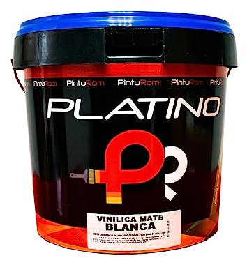 Pintura Interior y Exterior Plástico Vinílico Maestro PLATINO Blanco, 4 L.