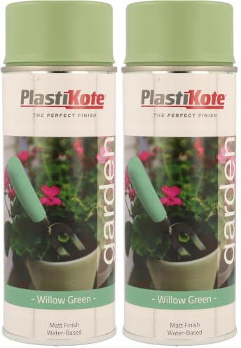 Plasti-Kote PKT27200 Paint Spray, Willow Green, 400 ml (Pack of 2)