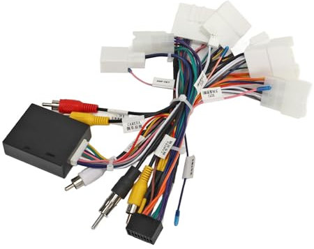 Harnais d'Adaptateur Radio Stéréo,Faisceau d'unité Principale de Voiture,Installation Facile avec Adaptateur USB CANBUS pour Commande au Volant Prius Prado
