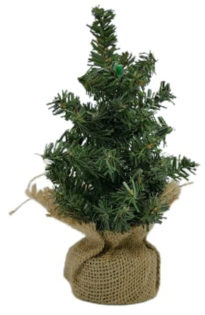 IFJJ 20 cm Mini-Weihnachtsbaum, Fichte, aufklappbarer Baum, Metallständer, künstlicher Weihnachtsbaum, künstliche Bäume, Mini-Desktop-Bäume für Zuhause, Büro, Party, Hochzeit, Weihnachtsdekoration.