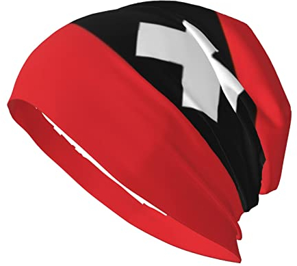 408 Beanie Flagge Von Amsterdam-Druck, Laufmützen Slouch Beanie Winter Mütze Klassische Thermo Strickmütze Für Outdoor Damen Winter