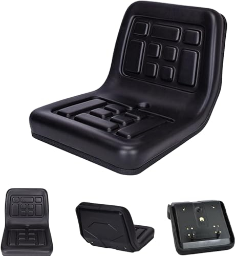 Siège de tracteur siège universel Remplacement Rails Coulissants Track Glissable acier/PU dossier tondeuse Coussin Suspension imperméable