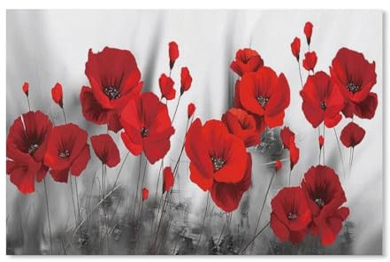 Puzzle 1000 Teile für Erwachsene,Rote Blume,Puzzle Puzzle Schwierig Perfektes Pädagogisches Geschenk für Jungen Und Mädchen(50x70cm)-D45