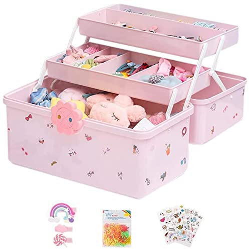 Organizer-Box Für Haarschmuck Mädchen | Kinder Haarschmuck Aufbewahrungs Kasten Kosmetikbehälter - Make-up-Aufbewahrungsbox, Stirnbandhalter, leicht, wasserdicht Für Haarbänder, Haargummis, Clips