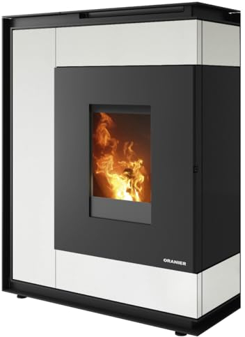 Oranier | Pelletofen | Boreas 2 | 8 kW | Seidenweiß | konz. Anschluss