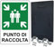 Pubblimania PUNTO DI RACCOLTA Cm 40x60 In metallo con kit di staffe e bulloni per installazione a Paletto (Punto di Raccolta)