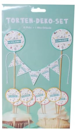Torten-Deko-Set Endlich Schulkind