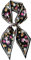 FonVan Seidenschal Seide Haarschal für Damen, Halstücher, Bandana, Satin Schal Kopftuch, Halstücher für Handtaschen, Handtaschen-Zubehör, Seidentücher Scarf (Black Colorful Flower)
